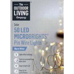 The Outdoor Living Company Solar 50 LED Microbrights Pin Wire Lights (Warm White)
