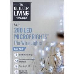 The Outdoor Living Company Solar 200 LED Microbrights Pin Wire Lights (Cool White)