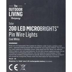 سلك 200 مصباح LED مايكرو برايتس بين يعمل بالطاقة الشمسية ذا آوت دور ليفينج كومباني (أبيض بارد)