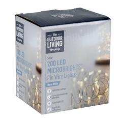 The Outdoor Living Company Solar 200 LED Microbrights Pin Wire Lights (Warm White)