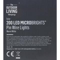سلك 200 مصباح LED مايكرو برايتس بين يعمل بالطاقة الشمسية ذا آوت دور ليفينج كومباني (أبيض دافئ)