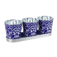 Fallen Fruits Portuguese Pots On Tray Set (31.9 x 10.7 x 10.8 cm, 3 Pc.)
