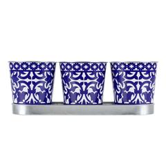 Fallen Fruits Portuguese Pots On Tray Set (31.9 x 10.7 x 10.8 cm, 3 Pc.)
