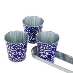 Fallen Fruits Portuguese Pots On Tray Set (31.9 x 10.7 x 10.8 cm, 3 Pc.)