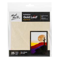 Mont Marte Gold Leaf Pack (14 x 14 cm, 25 Sheets)