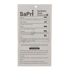 Sapri Series 67 Synthetic Gold Flat Paint Brush Set (7 Pc.)