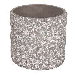 Glazed Terracotta Ciao Daisy Cylinder Plant Pot Set Generic (32 x 32 x 29 cm)
