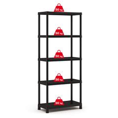 Keter 5-Tier Plastic Scaffale Shelf (80 x 40 x 187 cm)