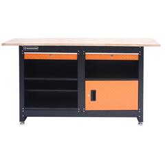 Magnusson Steel Fixed Work Bench W/Drawers (160 x 60 cm)