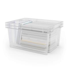 Form Xago Heavy Duty Plastic Stackable Storage Box W/Lid (28.8 x 38.9 x 20 cm, 15 L)