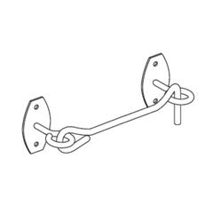 خطاف قفل ورزة فولاذ سوكي (5.5 × 10 سم)