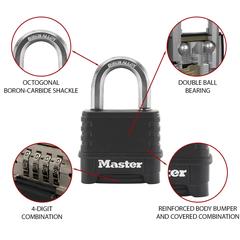 Master Lock Zinc Heavy Duty Padlock (8.7 x 5.7 x 3.1 cm)