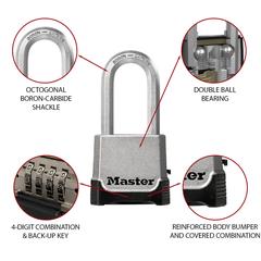 Master Lock Zinc Heavy Duty Padlock (11 x 5.6 x 2.8 cm)
