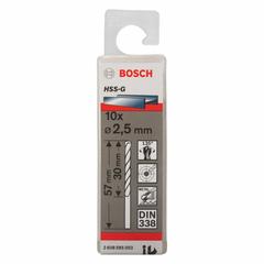 Bosch HSS-G Metal Drill Bit Pack (0.25 x 3 x 5.7 cm, 10 Pc.)