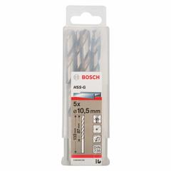 Bosch HSS-G Metal Drill Bit Pack (1.05 x 8.5 x 13.3 cm, 5 Pc.)