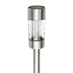 Glass & Stainless Steel Solar-Powered LED Spike Light (0.01 W, Cool White)