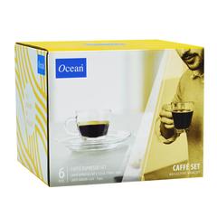 Ocean Caffe Espresso Cup & Saucer Set (6 Pc.)