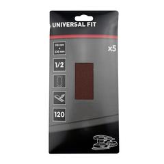 Universal Fit Sanding Sheet Pack (23 x 11.5 cm, 120 Fine Grit, 5 Pc.)