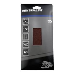 Universal Fit Sanding Sheet Pack (23 x 11.5 cm, 40 Coarse Grit, 5 Pc.)