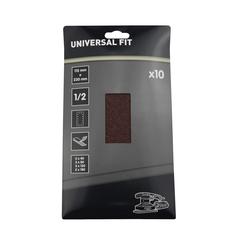 Universal Fit Sanding Sheet Pack (23 x 11.5 cm, Assorted Grit, 10 Pc.)