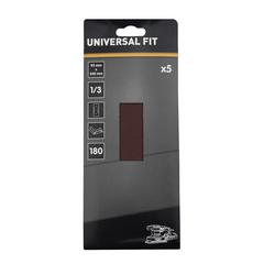 Universal Fit Sanding Sheet Pack (23 x 9.3 cm, 80 Extra Fine Grit, 5 Pc.)