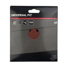 Universal Fit Random Orbit Sanding Sheet Pack (12.5 cm, 120 Fine Grit, 5 Pc.)