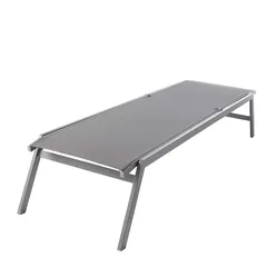 Batz Aluminum Sun Lounger GoodHome (195 x 59 x 92.5 cm, Gray)