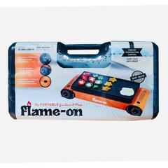 Flame-On Double Burner Portable Gas Stove W/ Heavy Duty Case