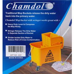 Chamdol Heavy-Duty Plastic Bucket W/ Wringer (20 L)
