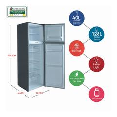 Nobel Double Door Refrigerator, NR200DFSS (168 L)