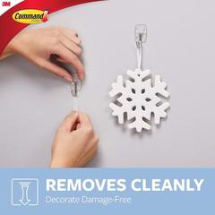 3M Command Small Clear Wire Hook W/ Strip Holiday Pack