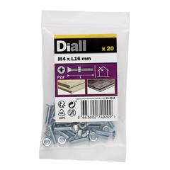 Diall Carbon Steel Countersunk Machine Screw & Nut Set (1.6 cm, 20 Pc.)