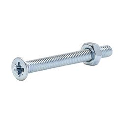 Diall Zinc-Plated Carbon Steel Machine Screw & Nut Pack (M4 x 40 mm, 20 Pc.)