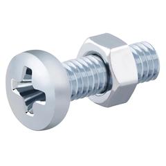 Diall Zinc-Plated Carbon Steel Machine Screw & Nut Pack (M5 x 16 mm, 20 Pc.)