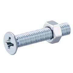 Diall Zinc-Plated Carbon Steel Machine Screw & Nut Pack (M5 x 30 mm, 20 Pc.)