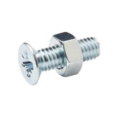 Diall Zinc-Plated Carbon Steel Machine Screw & Nut Pack (M6 x 20 mm, 20 Pc.)