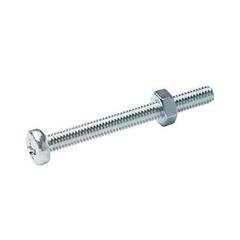 Diall Zinc-Plated Carbon Steel Machine Screw & Nut Pack (M4 x 40 mm, 20 Pc.)