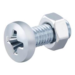 Diall Zinc-Plated Carbon Steel Machine Screw & Nut Pack (M5 x 12 mm, 20 Pc.)