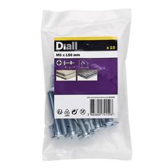 Diall Zinc-Plated Carbon Steel Roofing Nut & Bolt Pack (M8 x 50 mm, 10 Pc.)