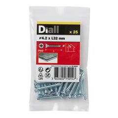 Diall Carbon Steel Self Drill Screw Pack (32 x 4.2 mm, , 25 Pc.)