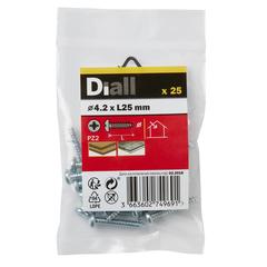 Diall Zinc-Plated Carbon Steel Pan Head Screw Pack (4.2 x 25 mm, 25 Pc.)