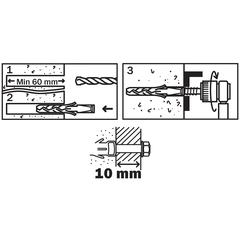 Diall Nylon Wall Plug Pack (10 x 50 mm, 5 Pc.)