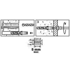 Diall Nylon Wall Plug Pack (8 x 40 mm, 10 Pc.)