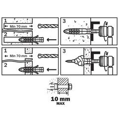 Diall Universal Nylon & Steel Wall Plug Pack (12 x 60 mm, 2 Pc.)