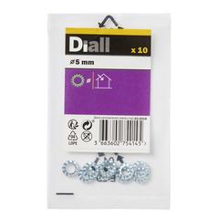 Diall Steel Shakeproof Washer Pack (M5, 10 Pc.)