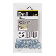Diall Carbon Steel Screw Cup Washer Pack (M6, 25 Pc.)