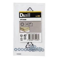Diall Carbon Steel Screw Cup Washer Pack (M4, 25 Pc.)