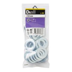 Diall Carbon Steel Medium Flat Washer Pack (M16, 20 Pc.)