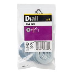 Diall Carbon Steel Large Flat Washer Pack (M12, 5 Pc.)