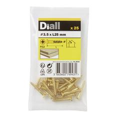 Diall Brass Wood Screw Pack (3.5 x 25 mm, 25 Pc.)